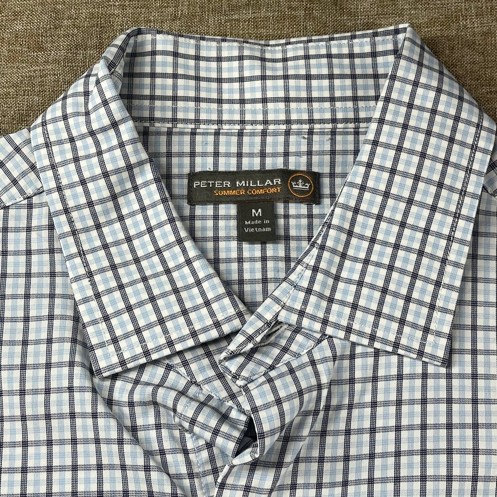 Peter Millar Summer Comfort Dress Shirt Long Sleeve Size M, Excellent condition